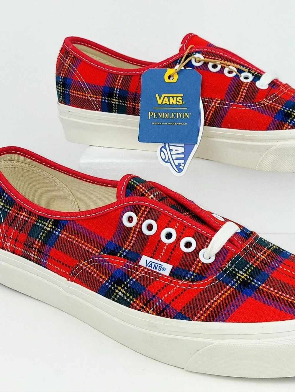 Vans X Pendleton Authentic 44 Dx Anaheim Factory Red Tartan Sneakers Men's 11
